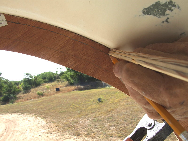 Building the template for the glass.