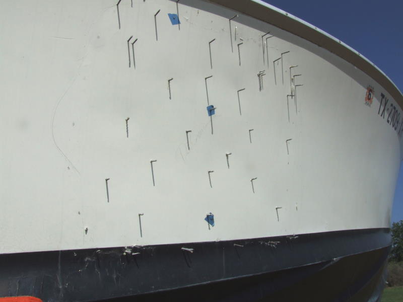 Hull Repair -- Working from the inside